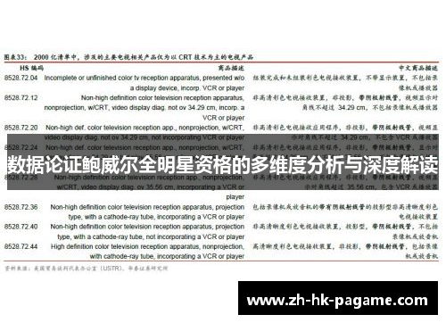 数据论证鲍威尔全明星资格的多维度分析与深度解读
